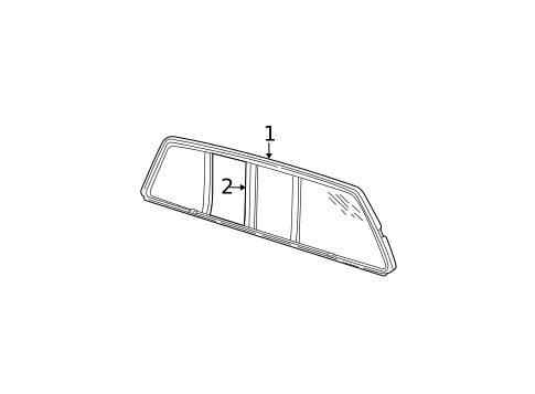 Glass & Hardware - Back for 2000 Chevrolet K2500 Pickup #1