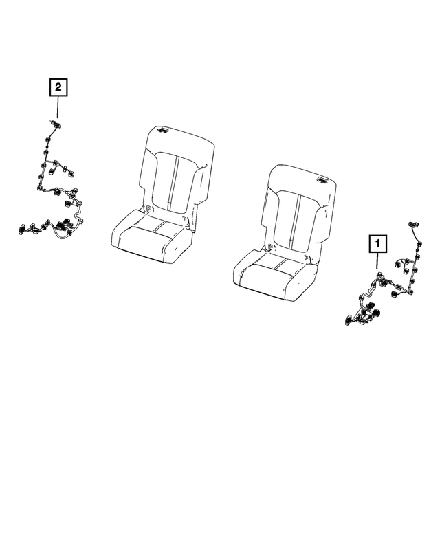 « 68427417AE – Electrical : Siège Arrière Cablage pour Mopar Image »