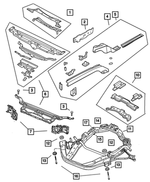 4580349AI - Frames and Bumpers: Front Strut Tower To Tower Brace for Mopar Image