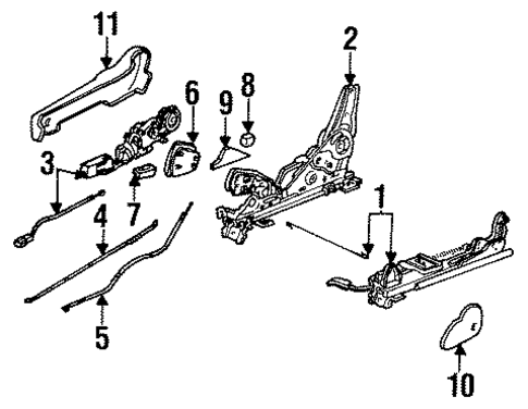 Passenger Seat for 1995 Acura Legend #1
