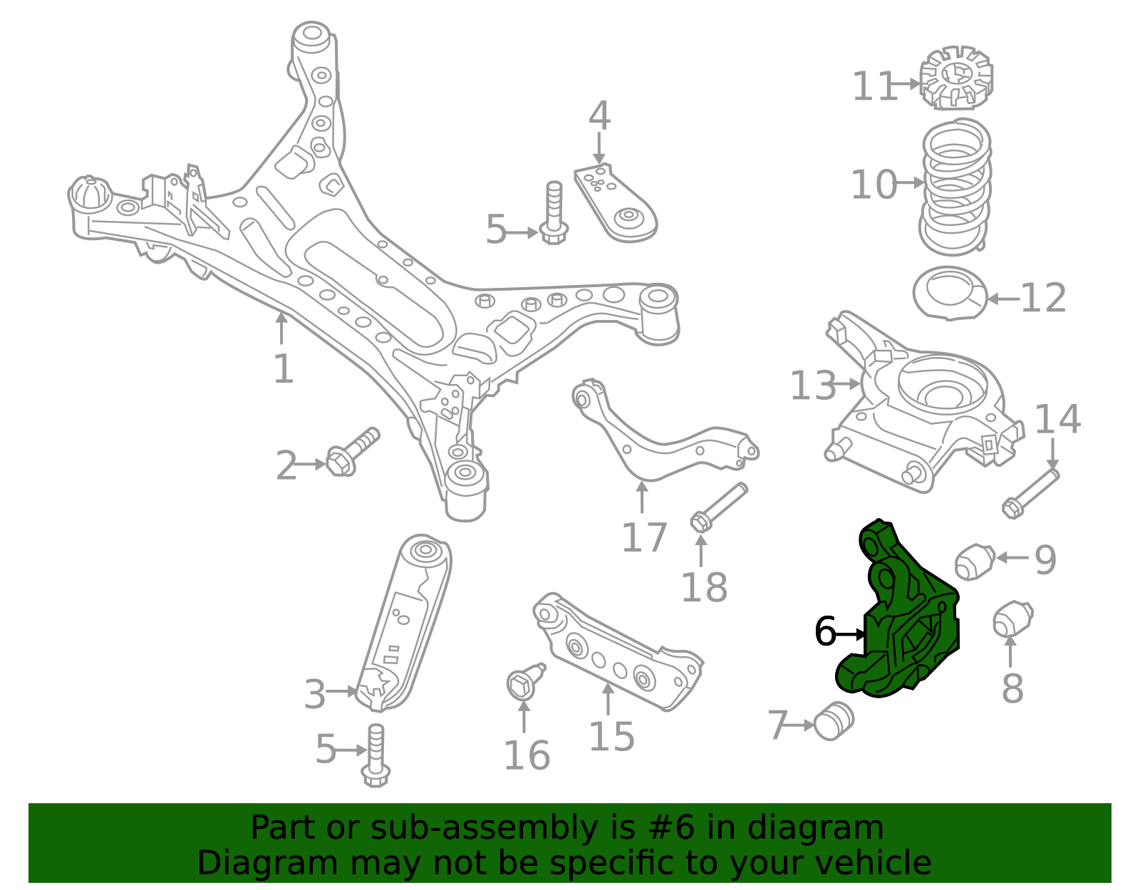 2013-2023 Nissan Left Rear Knuckle 43019-9HS1A | Parts for Nissans
