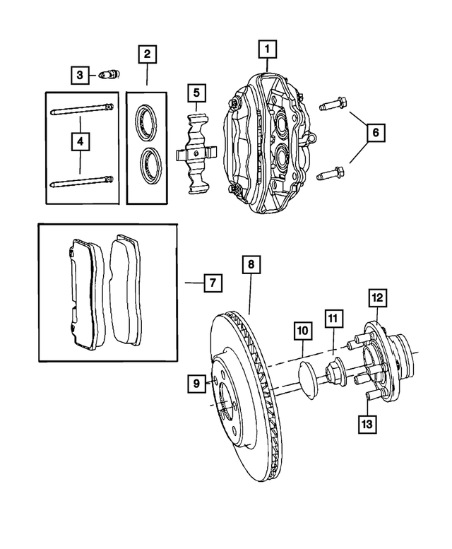 5174318AA - Service Brakes: Disc Brake Boot Kit for Mopar Image