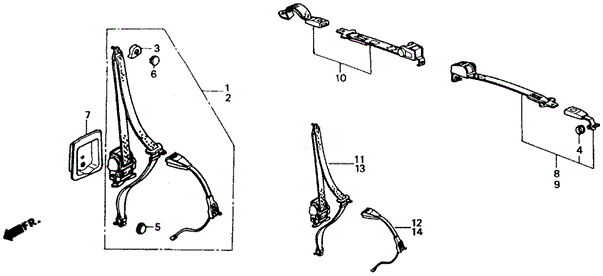 Seat Belt for 1987 Honda Civic #0