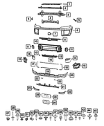 68477939AB - Frame, Bumper and Fascia: Front Bumper Beam for Mopar Image