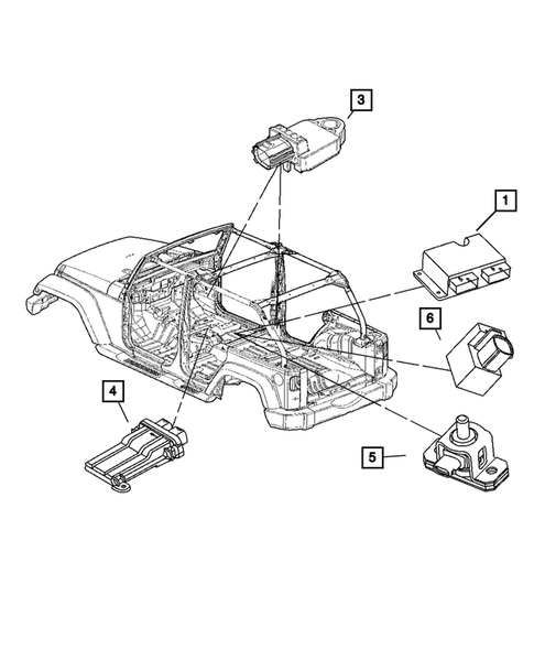 Air Bag Systems for 2007 Jeep Wrangler #0