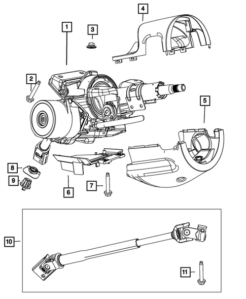 Steering Column and Intermediate Shaft for 2019 Fiat 500 #0