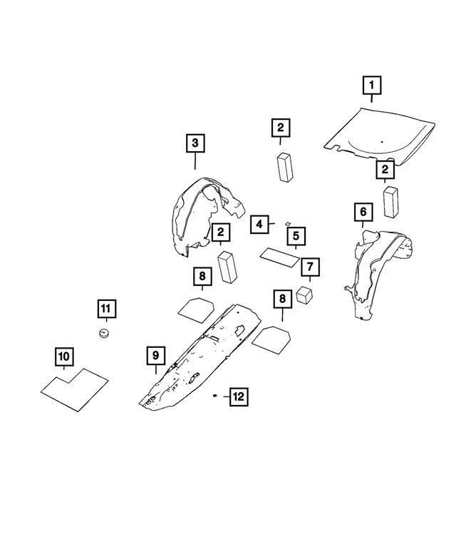 68378618AA - Interior Trim: Wheelhouse Shield for Mopar Image