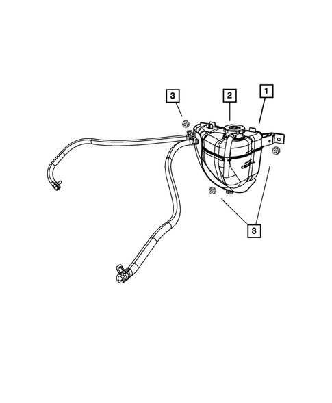 Engine Coolant Reservoir (Bottle) for 2008 Jeep Wrangler #1