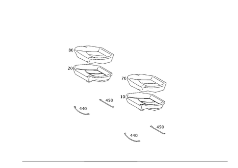 Rear Seat Cushion, Rear Seat Bench Folding for 2007 Mercedes-Benz CLS550 #0