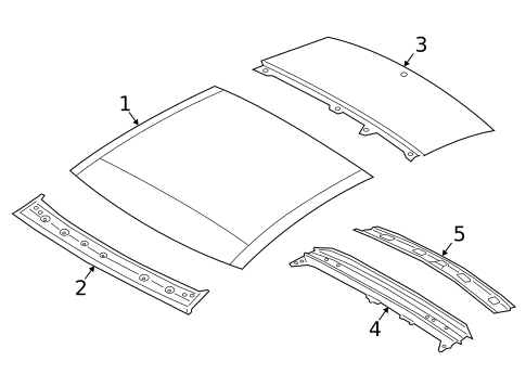 Roof & Components for 2025 Genesis G70 #1