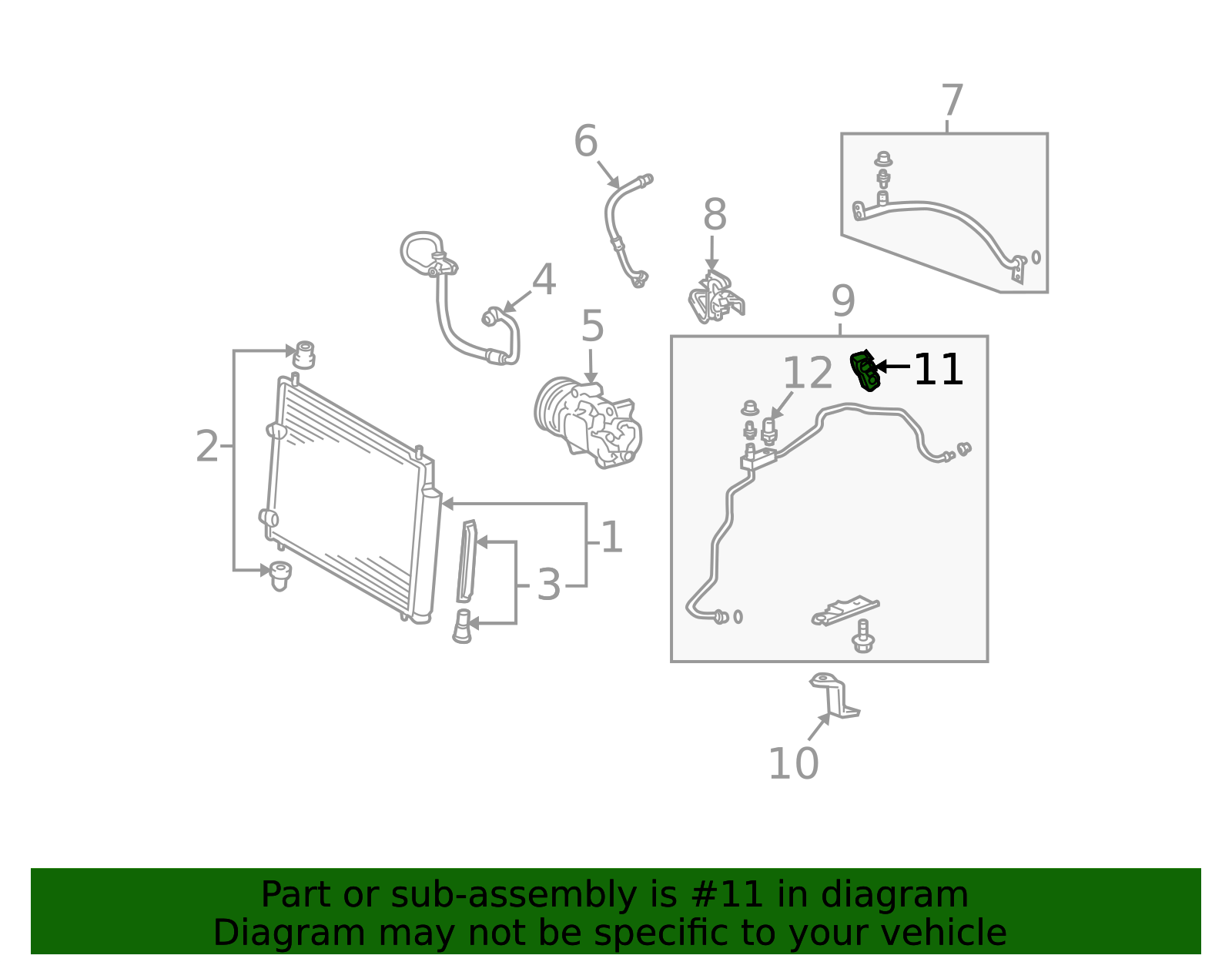 2009-2013 Toyota Matrix A/C Refrigerant Line Clamp 88718-0Z060 | Toyota ...
