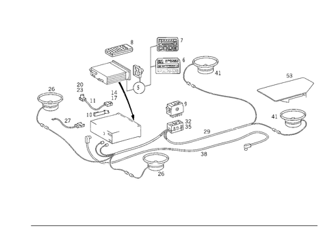 Radio Set, Radio Accessories, Antenna for 1993 Mercedes-Benz 300E #1