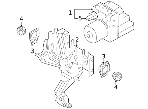 ABS Components for 2006 Audi A4 Quattro #1