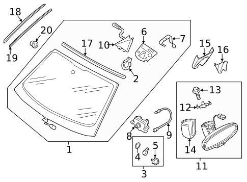 Glass - Windshield for 2022 Audi A6 allroad #0