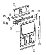 68008605AA - : Roof Rail, Left for Mopar Image