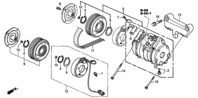 A/C Compressor (L4) for 2006 Honda Accord #0