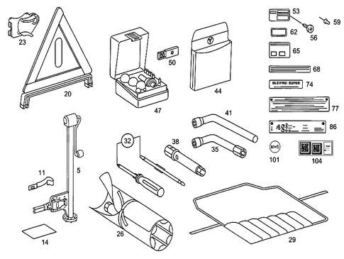 Tools and Accessories for 1989 Mercedes-Benz 190D #1