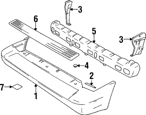 Bumper & Components - Rear for 1997 Suzuki Sidekick #0