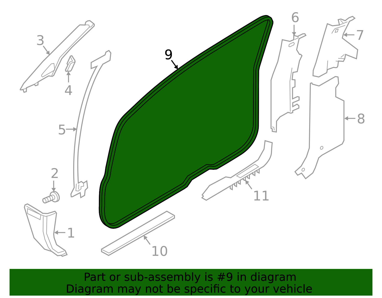 2018-2024 Nissan Door Weather-Strip 76922-EZ10C | QuirkParts
