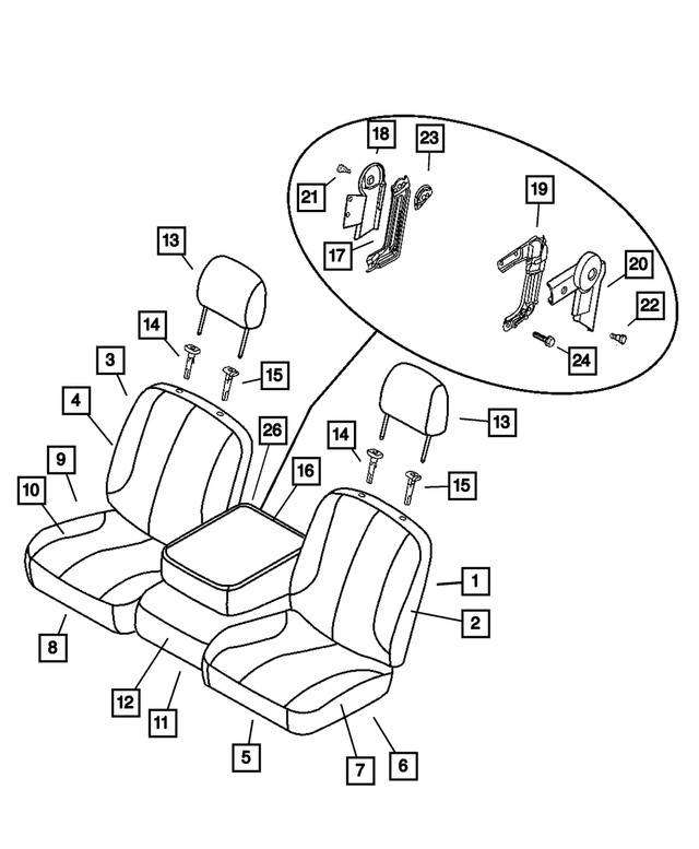 5180021AA - Interior Trim: Seat Cushion Foam for Mopar Image
