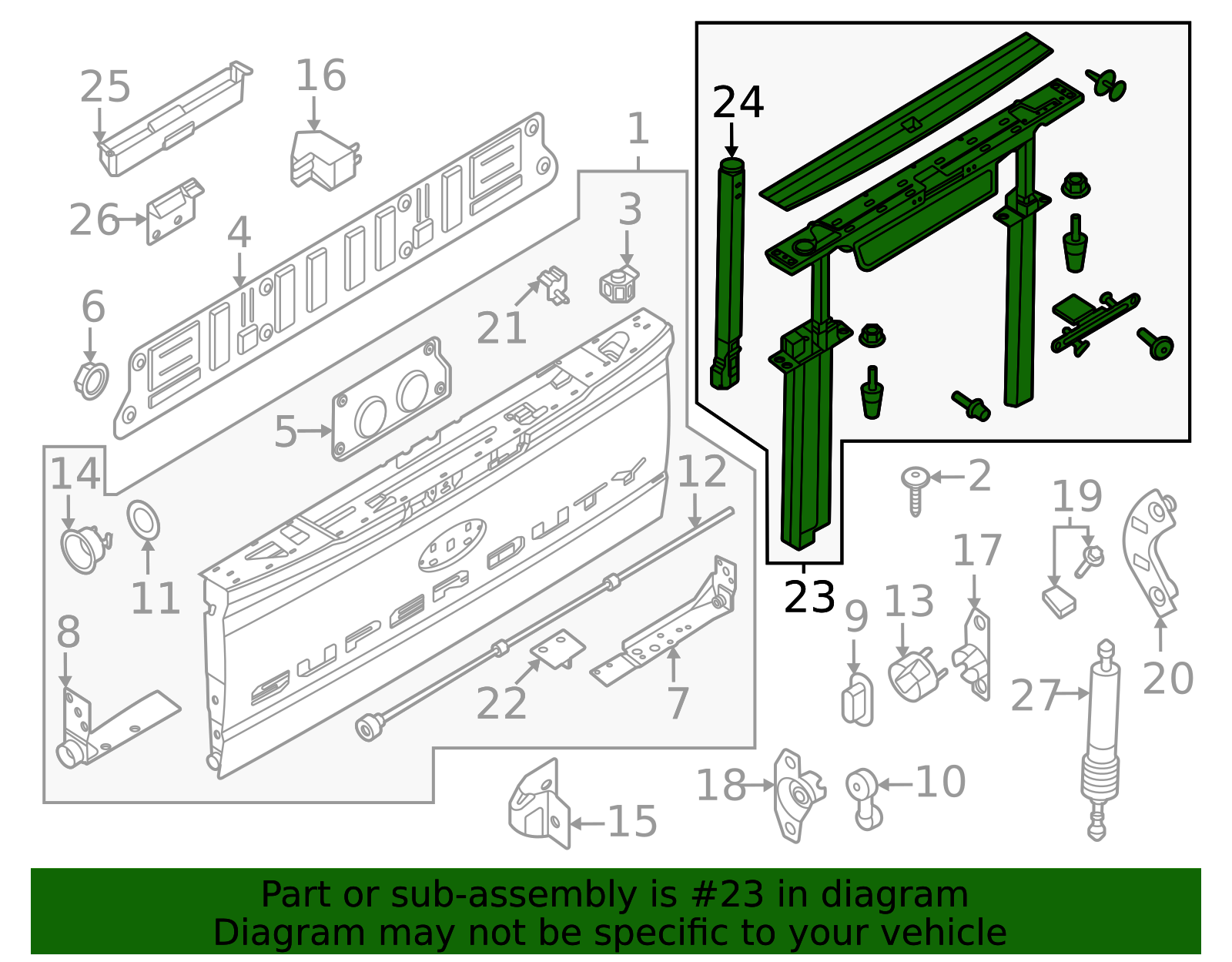 PC3Z-28402A48-AA - Tailgate Step 2023-2024 Ford | Ford Parts Direct