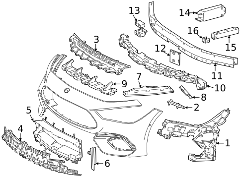 Bumper & Components - Front for 2025 Mercedes-Benz CLE300