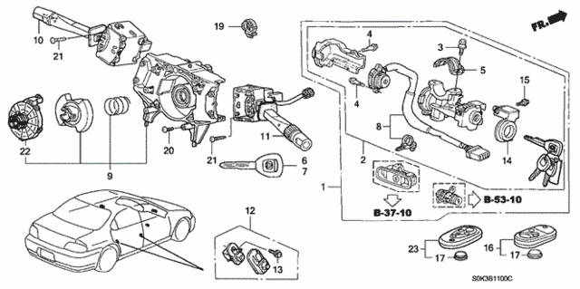 Combination Switch for 1999 Acura TL #0