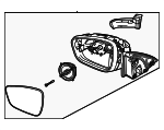 LJ6Z17683CC - Body: Mirror Assembly for Ford: Escape Image
