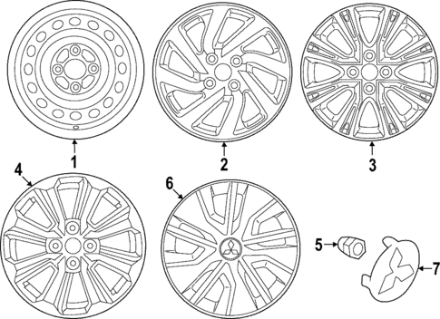 Wheels for 2024 Mitsubishi Mirage #0