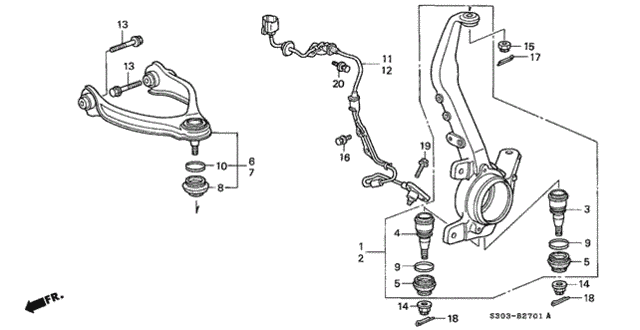 Knuckle (2) for 2000 Honda Prelude #0