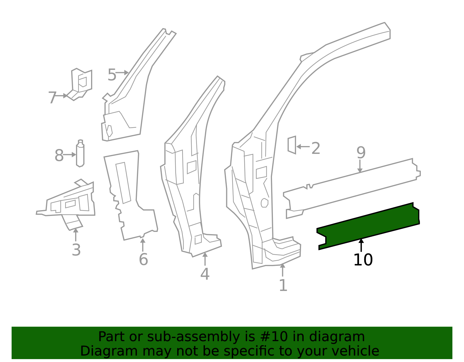 2014-2017 Toyota Tundra Rocker Panel Reinforcement 61403-0C908 | Toyota ...
