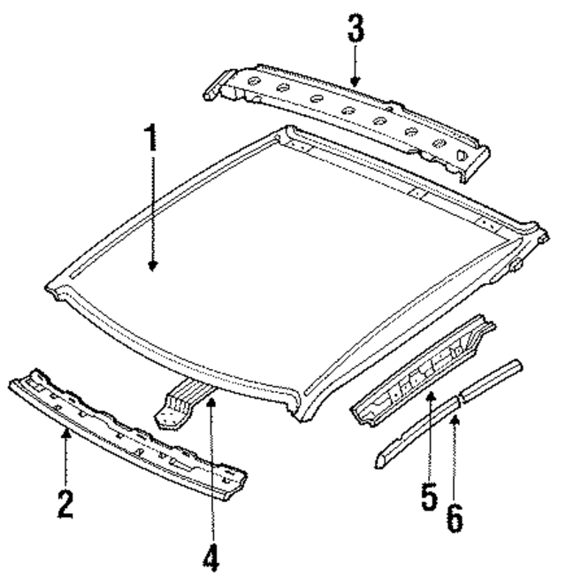 E92Z6150202A - Body: Roof Panel for Ford: Probe Image