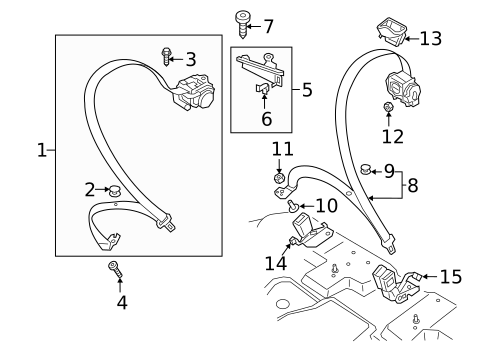 Second Row Seat Belts for 2021 Audi e-tron Quattro #0
