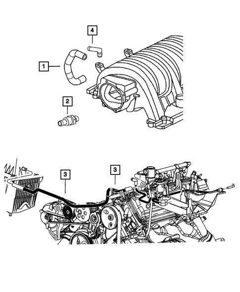Crankcase Ventilation for 2008 Jeep Grand Cherokee #0