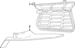 85141691 - Body: Trim Molding for Chevrolet: Corvette Image