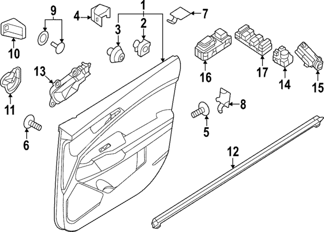 82715DW000WK - : Door Trim Panel Cover for Kia Image