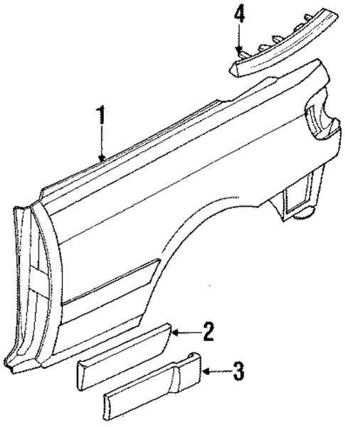 Quarter Panel for 1990 Audi Coupe Quattro #0
