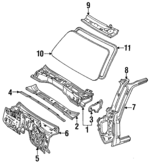5612160100 - : 1991-1997 Toyota Land Cruiser - Weatherstrip,  Windshield for Toyota: Land Cruiser Image