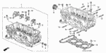 12100PHM010 - Engine: CYLINDER HEAD ASSY. for Honda Image