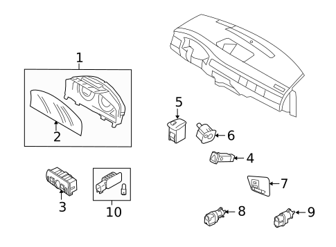 Cluster & Switches for 2014 Volvo XC60 #0