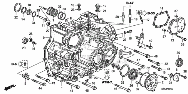 AT Transmission Case for 2007 Acura RDX #0