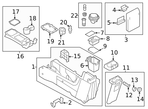 Center Console for 2010 Mercury Mariner #1