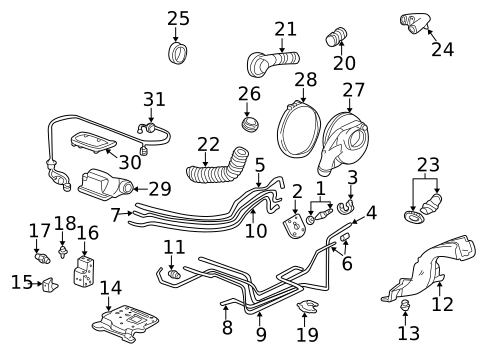 Fuel System Components for 1998 Honda Civic #0
