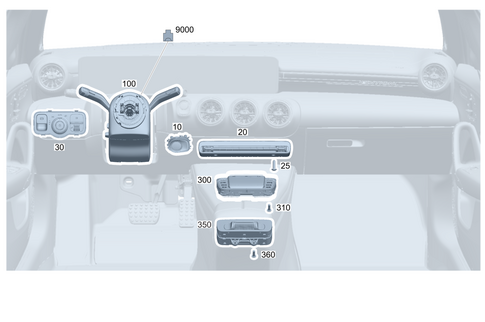 Switch in Instrument Panel and Center Console for 2024 Mercedes-Benz GLS63 AMG #0