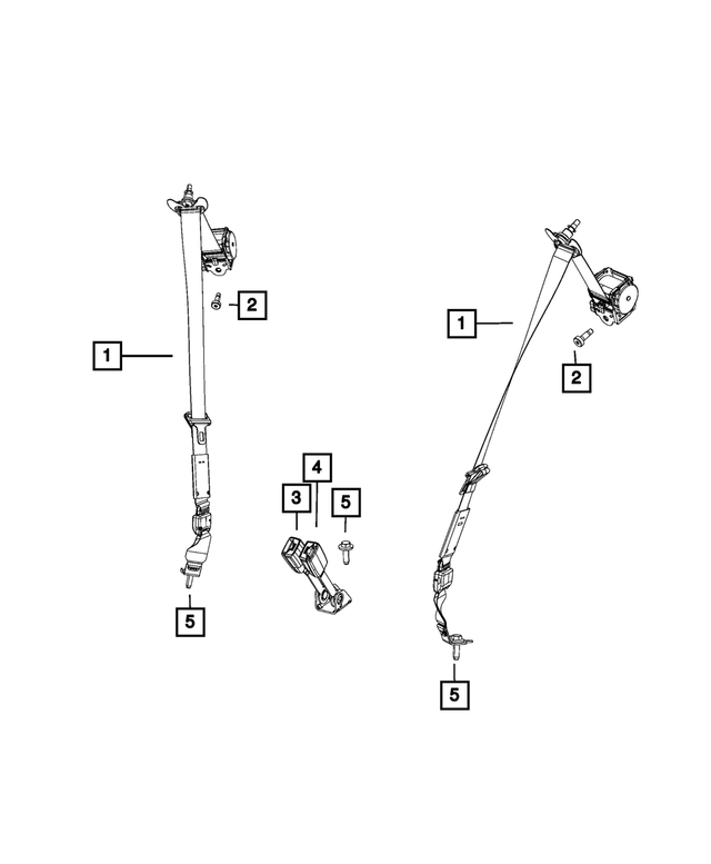 1GP44HL1AA - Restraints: Two Buckles Seat Belt for Dodge: Durango Image