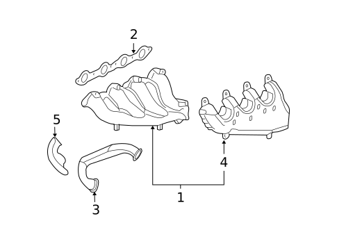 Exhaust Manifold for 2005 Pontiac Grand Prix #0