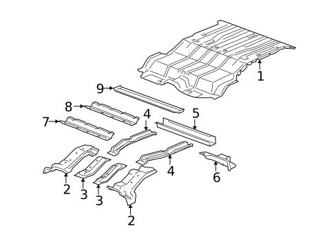 Rear Floor & Rails for 2006 Hummer H3 #0