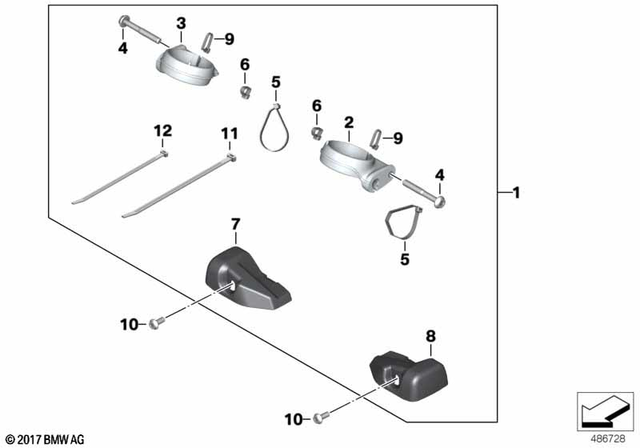7129907413 - Protection: Screw M5x12 for BMW-Motorrad Image