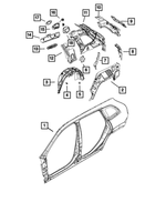 68104498AB - : Roof Rail Insert, Right for Mopar Image
