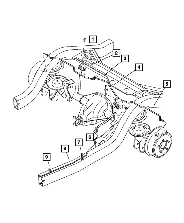 52128189 - Service Brakes: Brake Line Shield for Mopar Image